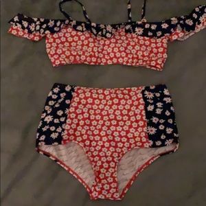 Red, white and blue swimsuit